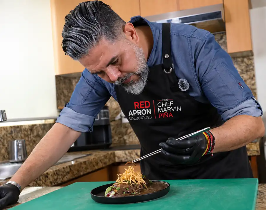 Chef Marvin cooking